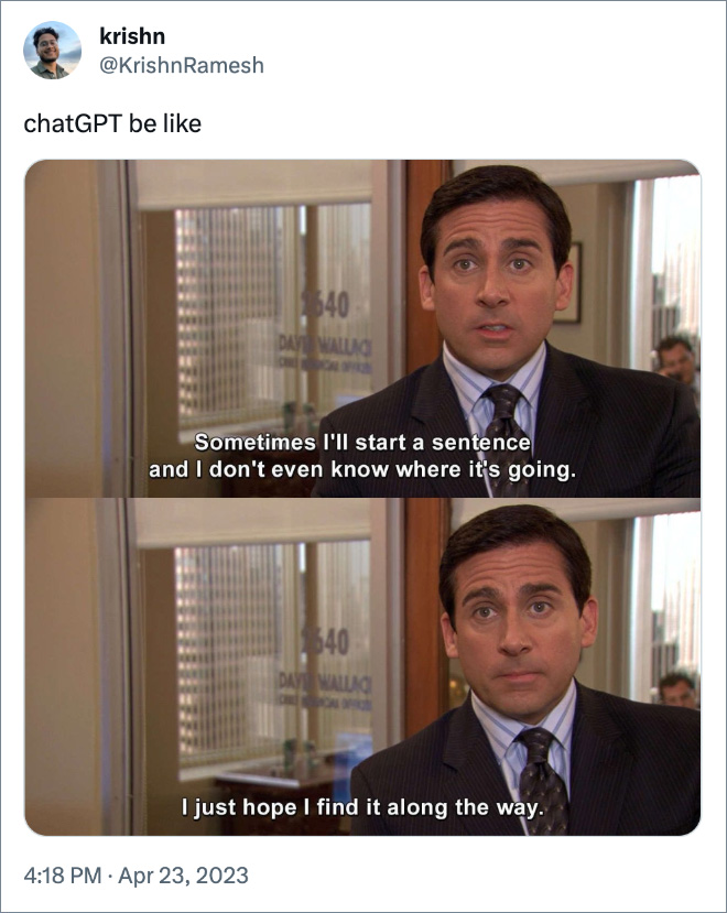 ChatGPT trying its best