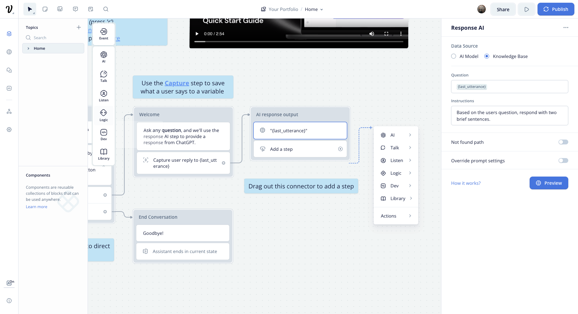 Voiceflow Knowledge Base
