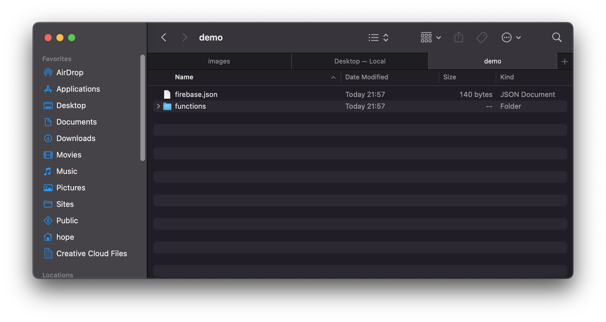 Firebase Project Folder