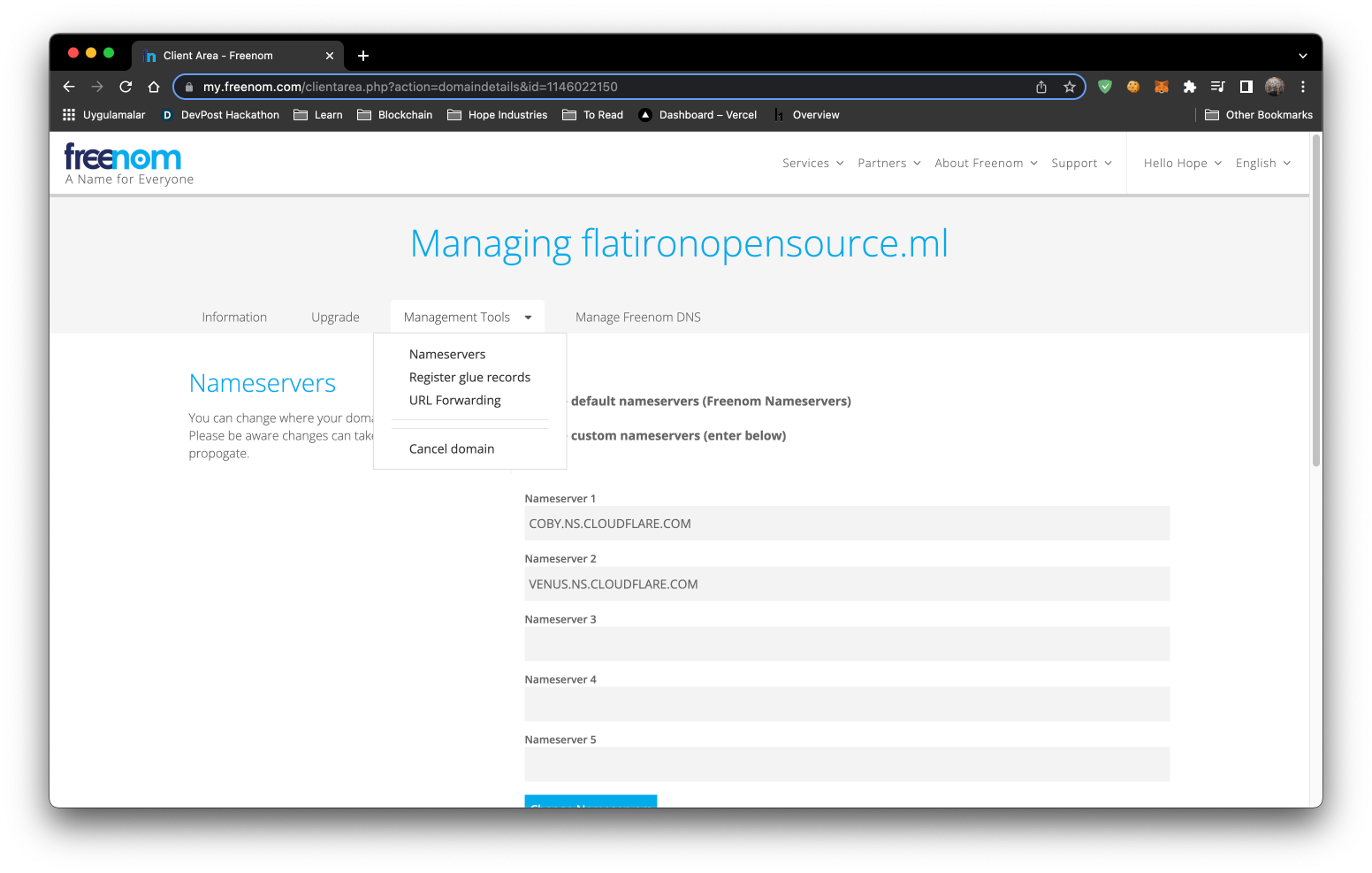 Cloudflare Nameserver